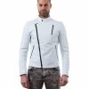 White Lamb Leather Biker Jacket