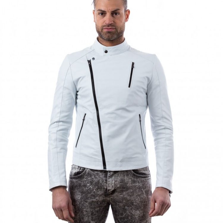 White Lamb Leather Biker Jacket