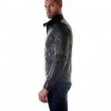 Black Quilted Lamb Leather Biker Jacket