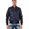 Black Lamb Leather Bomber Jacket