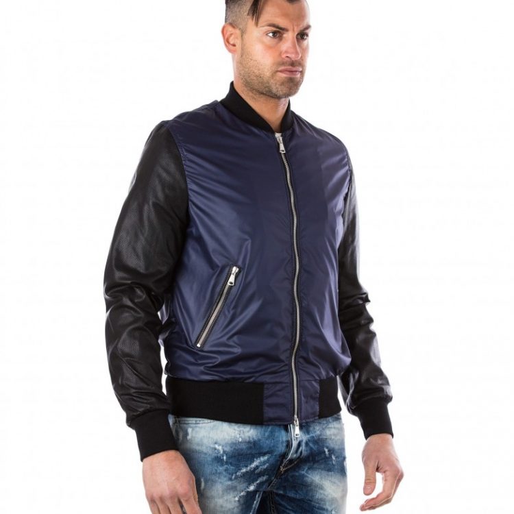 Black Lamb Leather Bomber Jacket
