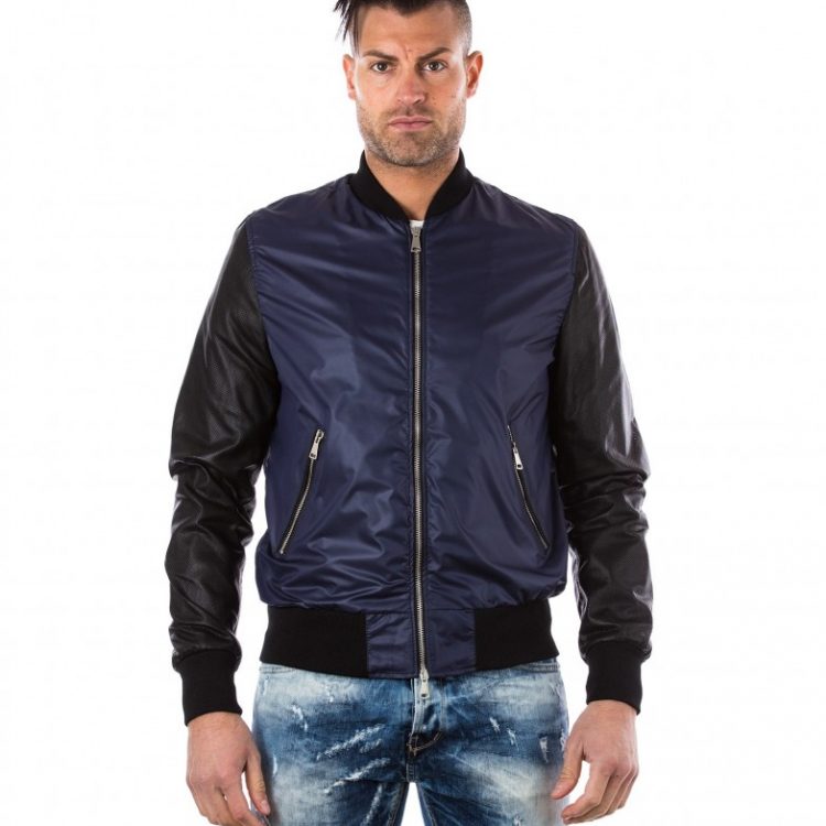 Black Lamb Leather Bomber Jacket