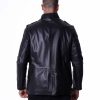BLACK LAMB LEATHER JACKET FOUR POCKETS