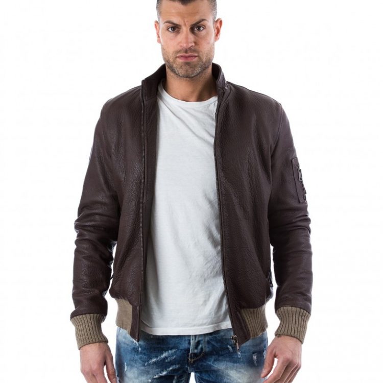 Brown Calf Leather Jacket