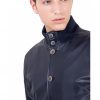 Blue Nappa Lamb Bomber Leather Jacket