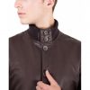 Brown Nappa Lamb Bomber Leather Jacket