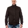 men-s-leather-jacket-genuine-soft-leather-nabuk-style-bomber-wool-cuffs-and-bottom-central-zip-dark-brown-color-mod-vito
